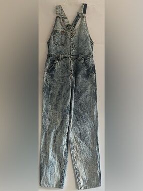 Vtg 1987 Lee Acid Wash Denim Overalls | Made in Canada 80s Retro Rare